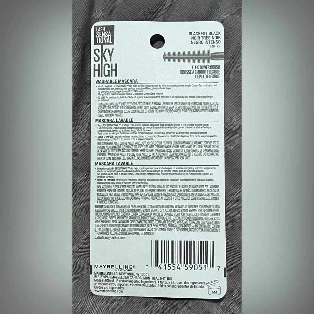 Maybelline Lash Sensational Sky High Waterproof Mascara Makeup, Waterproof